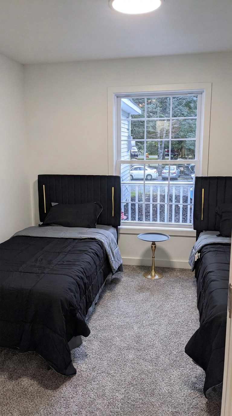 Bedroom with two twin beds